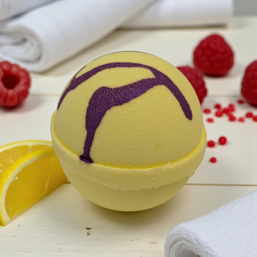 Lemon & Raspberry - Jumbo Bath Bomb