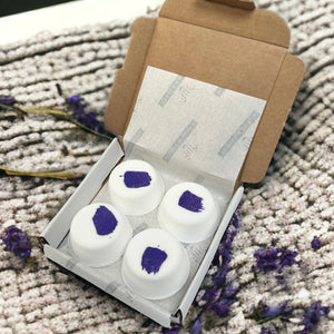 Calm box of 4 shower steamers by bubble & bathe