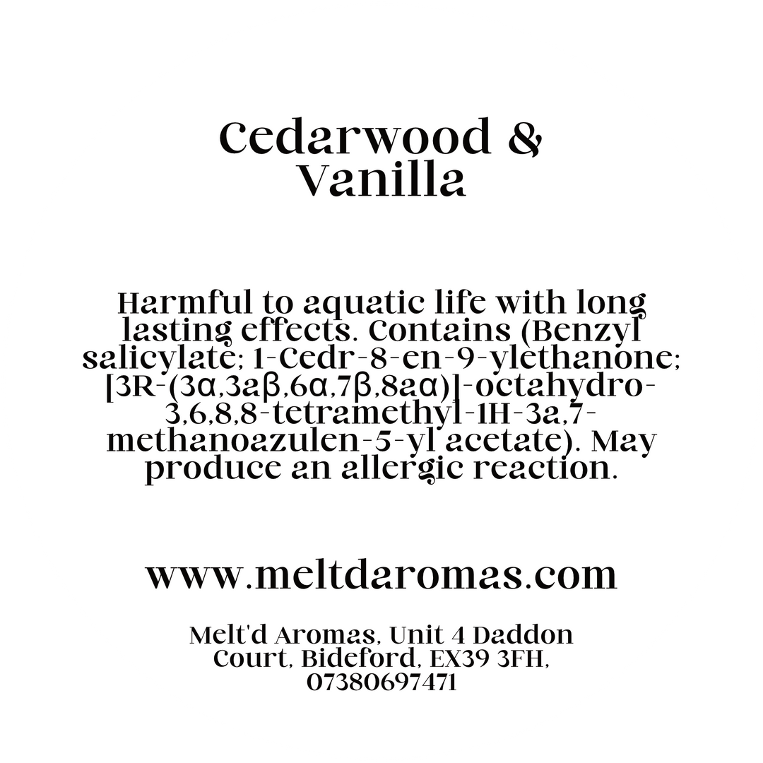 Cedarwood & Vanilla - Wax Melt