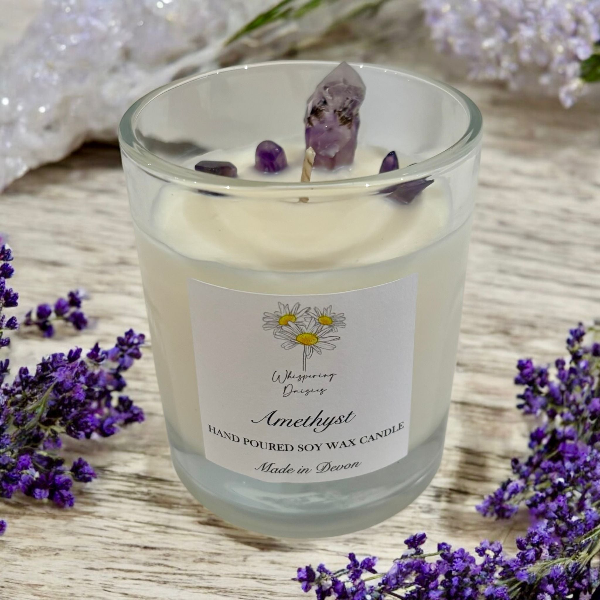 Amethyst - Crystal Candle