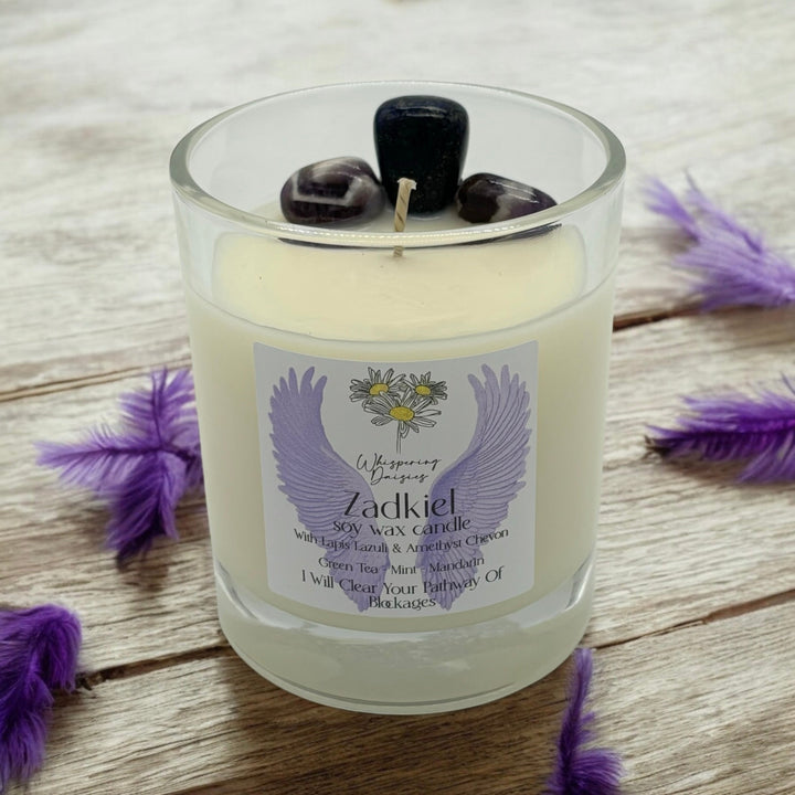 Zadkiel - Crystal Angel Candle